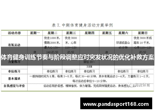 体育健身训练节奏与阶段调整应对突发状况的优化补救方案